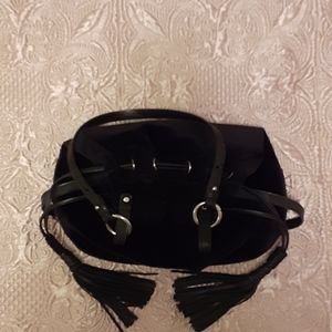 Ralph Lauren Velvet Shoulder Handbag